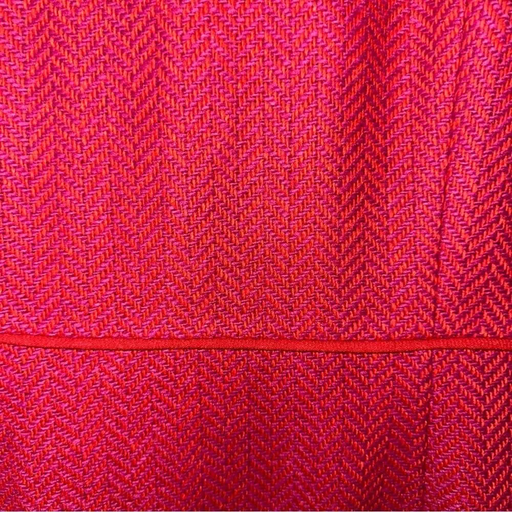 Banana Republic Textured Wool Blend Red Pink Sheath Dress Size 6 - Picture 3 of 13